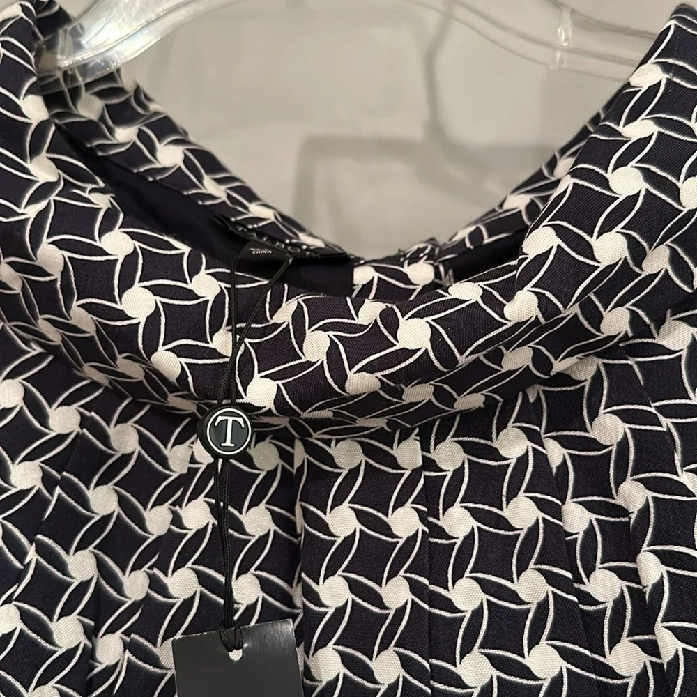 TALBOTS cotton silk shawl collar dress 8 - Picture 3 of 9